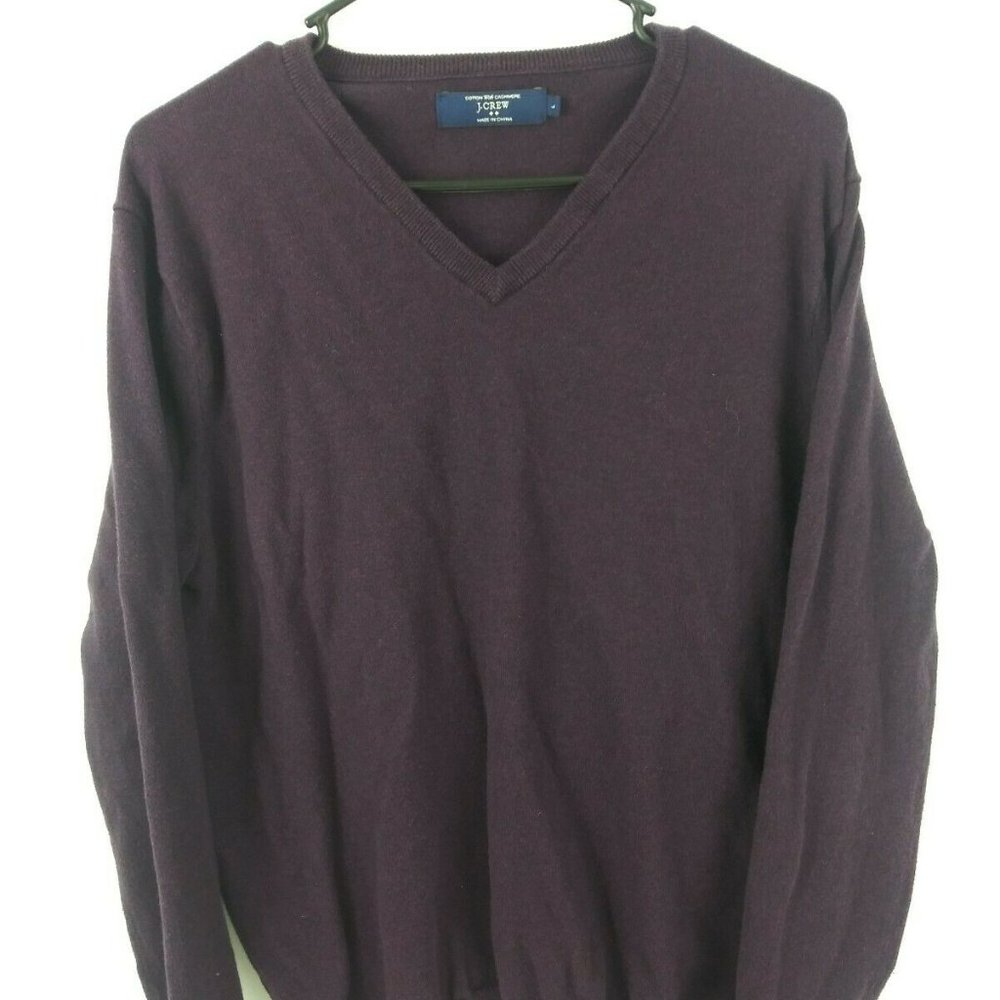 J.CREW Womens Large Purple V Neck Sweater